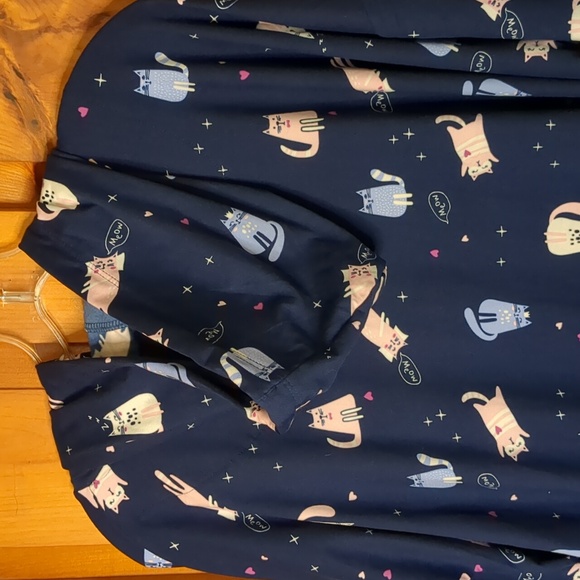 CARISMA* drawstring hooded long sleeve front pouch poly spandex nightgown sz 2X - Picture 11 of 11